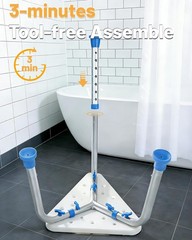 Triangular Corner Shower Chair SpaceSaving Bath Stool Adjustable Seat Tub