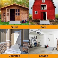 VNN 29″ x 48″ Shed Ramp 1500LB Capacity Anti-Slip Punch Plate Ramp for ATV (2PC)