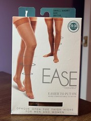 EASE THERAFIRM 50710 OPEN TOE THIGH HIGHS 20-30mmHg SAND / SMALL-SHORT – NEW