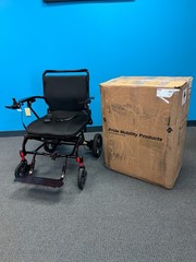 Pride Mobility Jazzy Carbon HD Heavy Duty 400lb Travel Power Chair, Red- Used