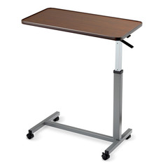 Bed Table, Height Adjustable Overbed Table, Hospital Bedside Table, Medical Roll