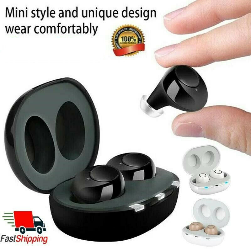 Hearing Aid Invisible Digital In-Ear Enhancer Sound Voice Amplifier Rechargeable