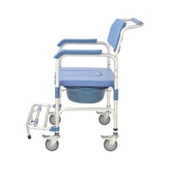 Portable Folding Commode Chair Shower Toilet Chair for Elderly & Disabled