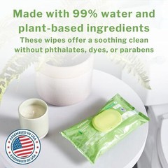 Flushable Adult Wet Wipes – 576 Wipes Aloe & Vitamin E, Plant-Based, Scented