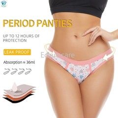 Girls‘ Low-Rise Sanitary Underwear Print 4Layer Leak-Proof Protection Absorbency