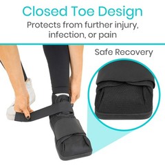 All-Purpose Boot Closed Toe Post-Op Medical Shoe Black ALL SIZES New ! FAST SHIP