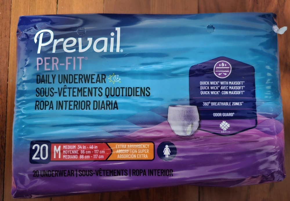 Prevail PER-FIT Women’s Daily Underwear – Medium (20 Count) | Extra Absorbency