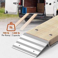 Salcod Aluminum Ramp Top Kit 2″x8″ Heavy Duty 700lbs for Truck ATV