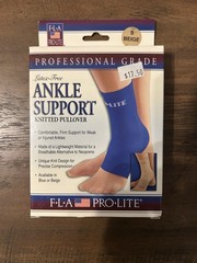 Ankle Support Knitted Pullover Size Small (7-8.5) Beige Latex -Free NIB