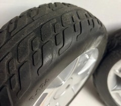Pride Mobility Victory 10 Front Wheels Tires Pair with Hubcaps – Primo 10.4×3.6