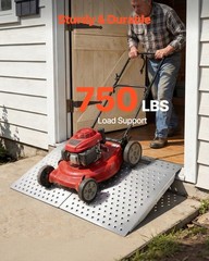 VEVOR Aluminum Threshold Ramp for Doorways, 29.5″x 24.3″ Wheelchair Accessible