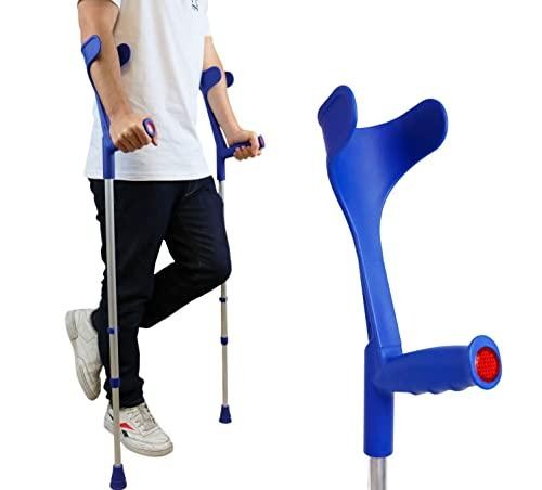 PEPE Mobility Forearm Crutches for Adults (x2 Units) Open Cuff, Adjustable Heigh