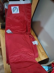 Fully Body Lifting Sling with Twisted Fabric,500 lbs Red and Gray, Large)
