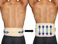 DR HO 2-in-1 Decompression Belt Lower Back Pain Relief Size A Waist 25-41 Inches