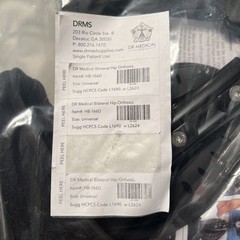 Dr Medical Bilateral Hip Orthosis Universal Size HB-166D Brace New! G51
