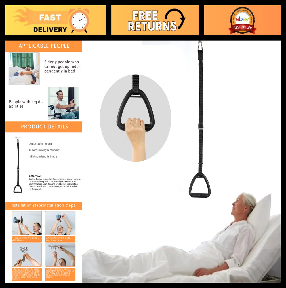 Ceiling Mounted Bed Trapeze for Elderly & Disabled – Mobility Transfer Aid, Stan