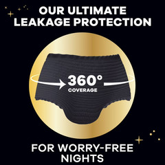 Always ZZZ Overnight Period Underwear S/M 7 Ct Leak Protection Women