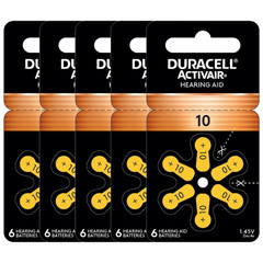 Duracell Size 10 Activair PR70 P10 Hearing Aid Batteries (30 Pack)