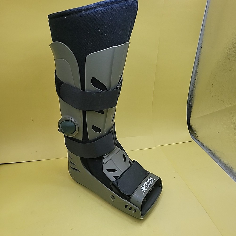 Top Shelf Orthopedics Large Walking Boot Black, Brace Ankle Sprain LEFT NO PUMP