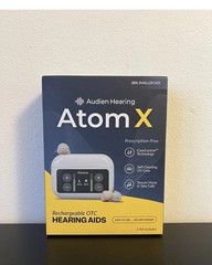 Audien Hearing ATOM X Rechargeable OTC Hearing Aids NEWEST MODEL Case Control