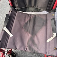Medline Excel Lightweight Transport Wheelchair Red Folding w/ Hand Brakes &