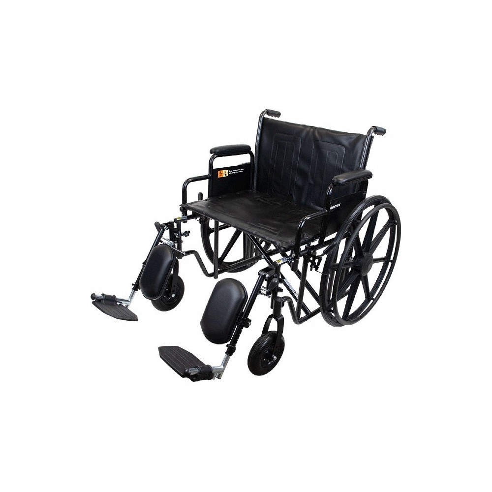 FIRST VOICE MDS806950 Wheelchair,Bariatric,500 lb,24″ Seat W 4EKE6