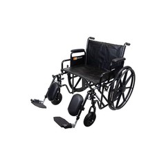 FIRST VOICE MDS806950 Wheelchair,Bariatric,500 lb,24″ Seat W 4EKE6