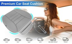 Premium Car Seat Cushion with Comfort Memory Foam and Non-Slip Rubber Bottom
