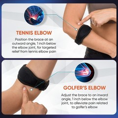 Adjustable Elbow Brace 2-Pack for Men & Women – Tennis & Golfer’s Support Strap,