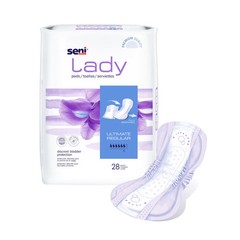 Seni Incontinent Pad 14.4 Inch Length Regular Length 56 Ct