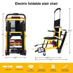 Electric Stair Lifting Chair Motorized Climbing Wheelchair W/Battery & Chargers
