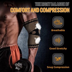 1PCS Copper Elbow Brace Compression Sleeve Support Arthritis Tendon Joint Wrap