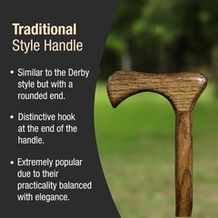 Handcrafted Wood Walking Cane, Twisted Oak, Traditional Style Handle, for Men…