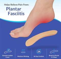 *Left* Emsold Thin Orthotic Metatarsal Pad Deep Heel Semi-Rigid Arch Support