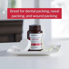 Mckesson Packing Strip, Sterile, Iodoform, 100% Cotton, 1/4 in X 5 Yds, 1 Count