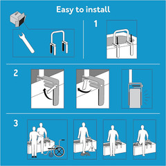 Bathtub Rail with Finish Bathtub Grab Bar Safety Bar for Seniors and Handicap fo