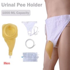 1000ml Men Portable Wearable Urinal Urine Bag Collector Toilet Male Travel US