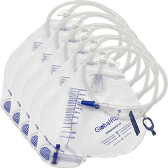 Urinary Drainage Bag with Anti-Reflux Chamber, Urine Bag with 2000 Ml Volume, 48