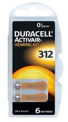 Duracell Activair Hearing Aid Batteries Size 312 Exp-2029 New/ Fresh!