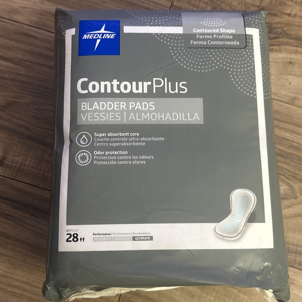 Medline Contour Plus Bladder Control Pads Ultimate 28 Qty New Sealed