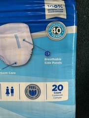 2 Packages Of 20 Count Attends Briefs Ck 58-63 Inches