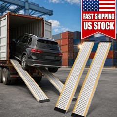 5FT Heavy Duty Aluminum Loading Ramps, Anti-Slip Punch Plate Surface, 800LB Capa