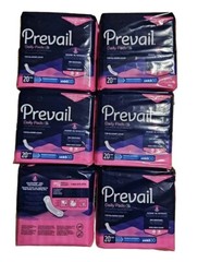 Prevail Daily Incontinent Pad Pack Of 6 Regular 20 count each MODERATE 9.2″120Ct