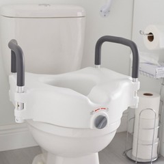 McKesson White Plastic Raised Toilet Seat 5″ Height up to 300 lbs