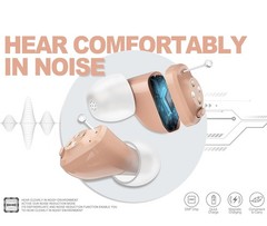 Jinghao CIC Hearing Aids for Seniors Reachargeable with Charging Case Nearly Inv