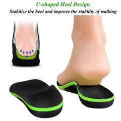 Pair High Arch Support Orthotic Shoe Insoles Inserts Flat Feet Plantar Fasciitis