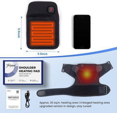 Cordless Shoulder Heating Pad, Heated Shoulder Brace for Rotator Cuff Frozen, 3