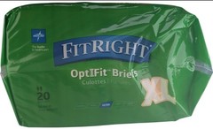Medline FitRight OptiFit Adult Briefs XL Ultra 20 Count 56-64 FITULTRAXLG