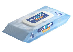 Padsorb Wet Wipes 8″x12″ Fragrance-Free Hypoallergenic , 12 Packs of 50