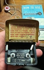 Vintage 1951 Zenith 75 Radionic Hearing Aid w/ Box & Manuals